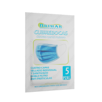 Cubrebocas 4 Capas Plisado